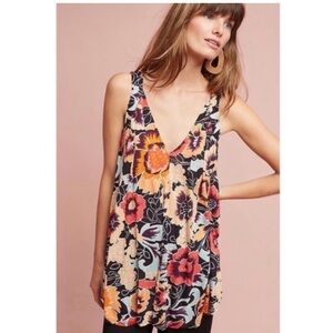 Vibrant Floral V-Neck Tank Top